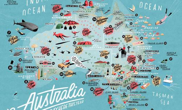 100 Ways to holiday here map - Mike Rossi