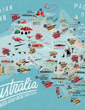 100 Ways to holiday here map - Mike Rossi