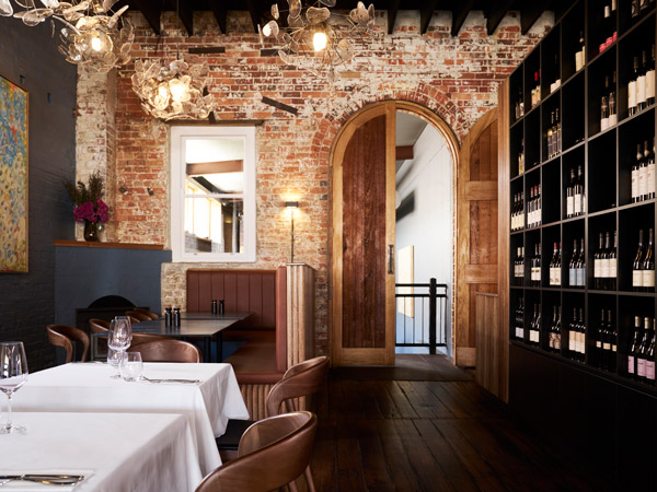 a look inside the wine bar at Eleanora, Ballarat