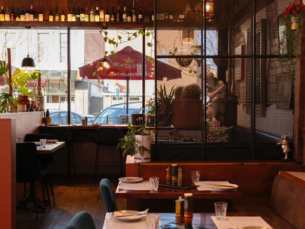 the dining interior of Meigas, Ballarat