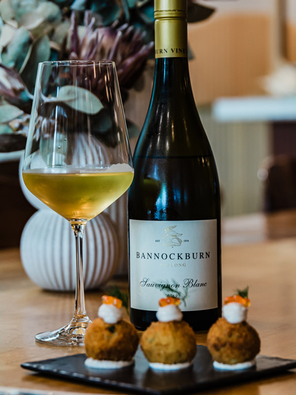 potato croquette with Sauvignon Blanc at The Shared Table, Ballarat
