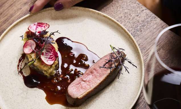 a close-up shot of a dish at Babae restaurant in Ballarat