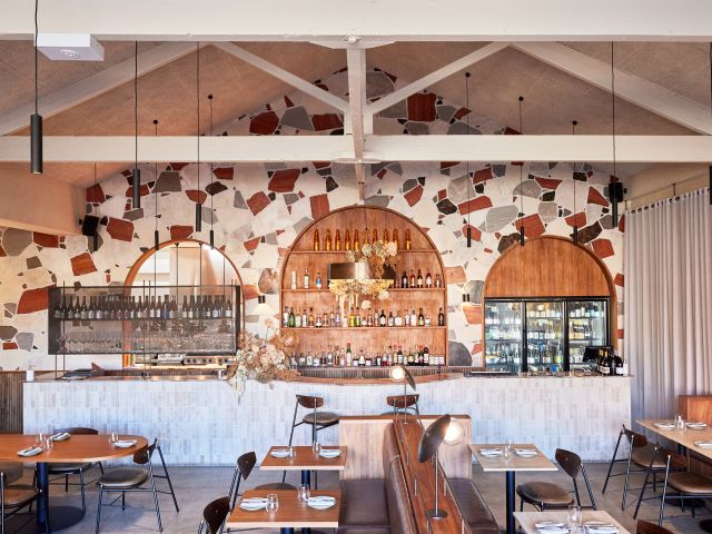 the dining interior of Felix restaurant, Geelong