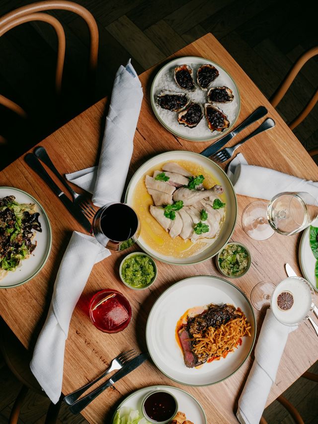 Asian meals at Two Noble restaurant, Geelong