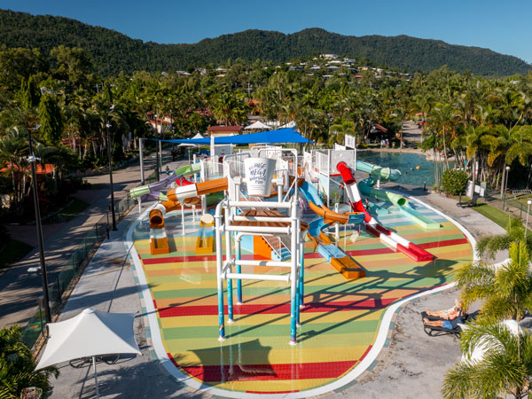 the waterslide park at BIG4 Adventure Whitsunday Resort