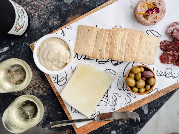 a charcuterie board at Logan Wines
