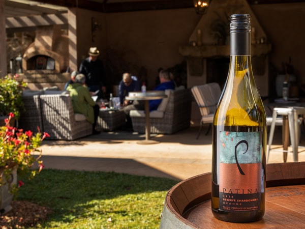 a bottle of Patina Reserve chardonnay
