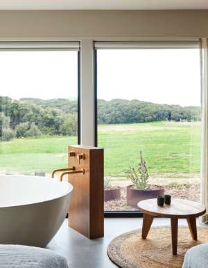 a suite with private tub and lush views at Lon Retreat, Geelong accommodation