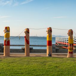 the Bollard Trail at the Geelong waterfront