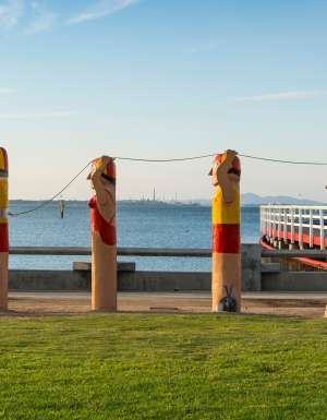 the Bollard Trail at the Geelong waterfront