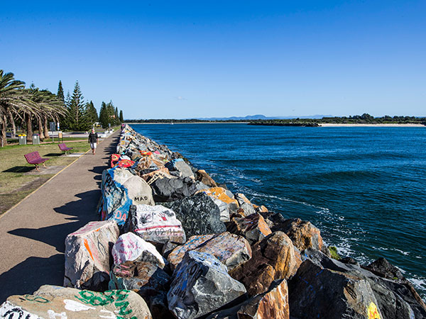 Breakwall in Port Macquarie