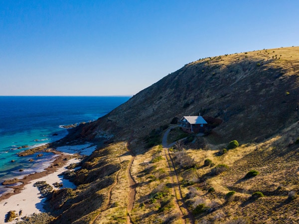 An accommodation overlooking the Browns Beach. 