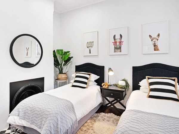 the bedroom at Brunswick Mews, Cooks Hill