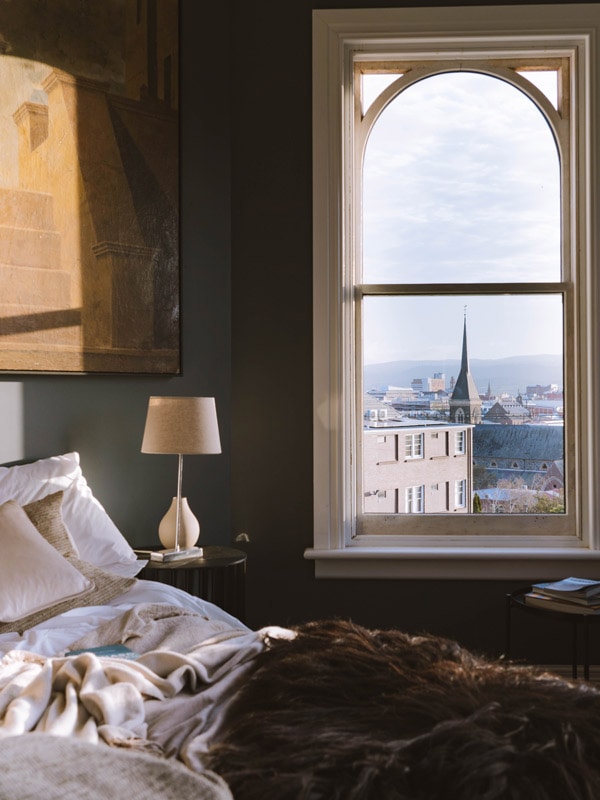 Looking out the window of Wahroonga on Burke. 