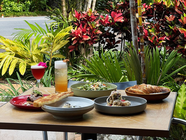 food and drinks on the table at Zinc, Port Douglas