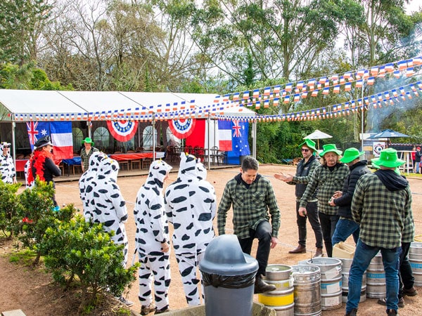 a Bastille Day party at Coq Fest