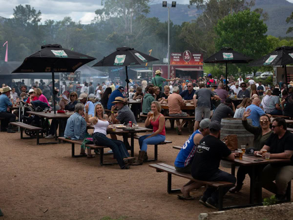 the al fresco dining at Craft Beer & BBQ Festival