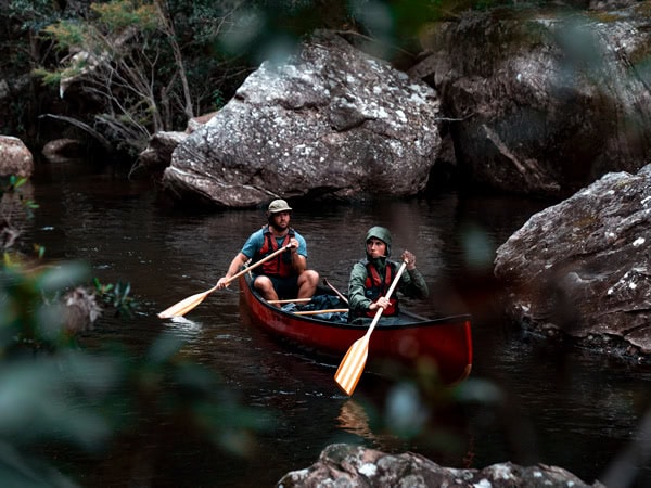 two people kayaking along Kangaroo River