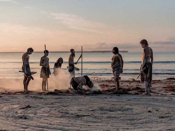 The Gangagruwan Corroboree by the shore