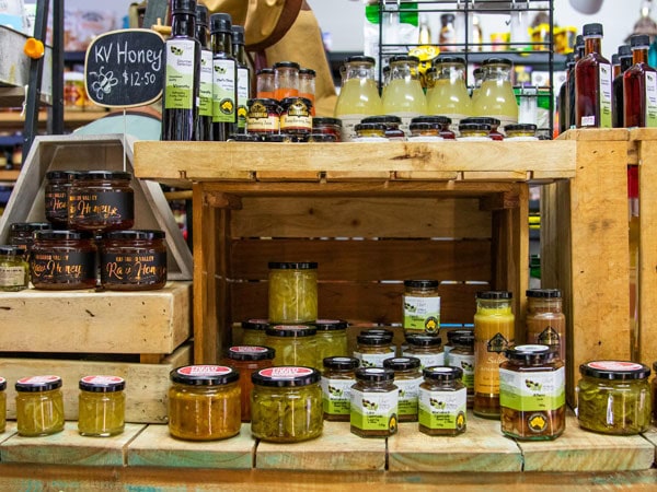 jar products on display at The General Store