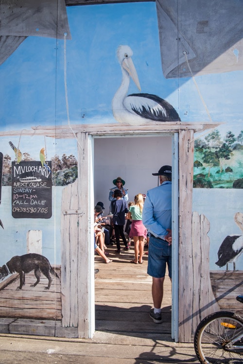 Learning about seafood at the dock