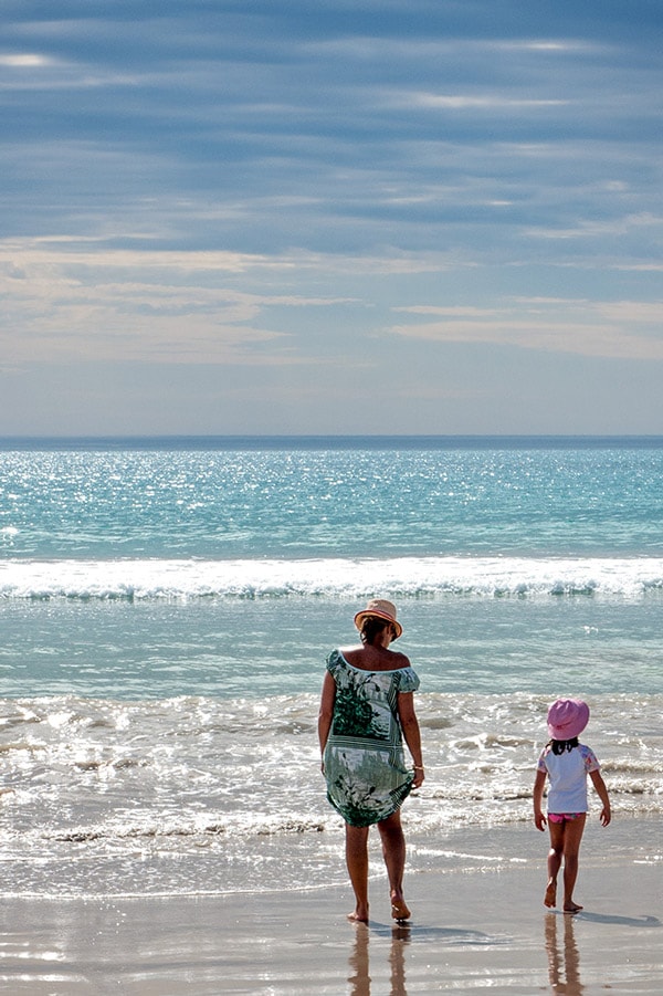 Millie Brown - Mother and daughter on Long Beach with 