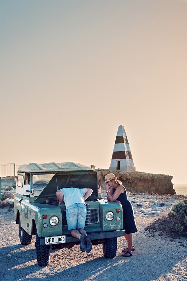 Millie Brown - checking under the bonnet in Robe