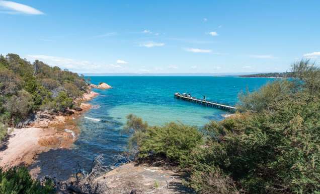 Cole Bay in Tasmania in summer