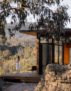 Woman on the deck at Wollemi Retreat
