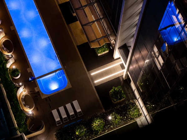 View of the pool at Skye Suites Parramatta