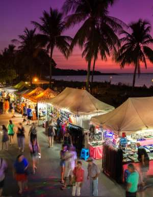 an aerial view of Mindil Beach Sunset Market