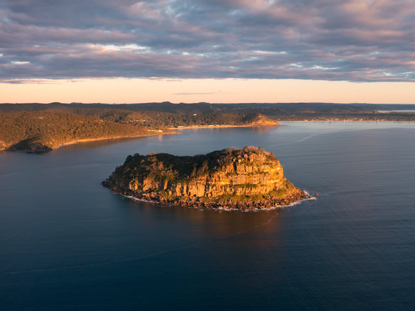 Sunrise at Lion Island, Broken Bay on the Central Coast