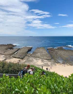 Views of the beach as the walk from Norah Head Lighthouse to Norah Head Beach