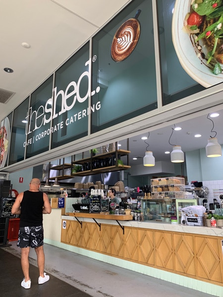 Breakfast at The Shed Cafe.