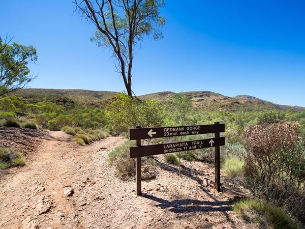 the Redbank Gorge walking sign