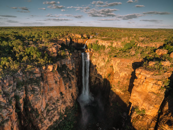 an aerial view of Jim Jim Falls, Kakadu