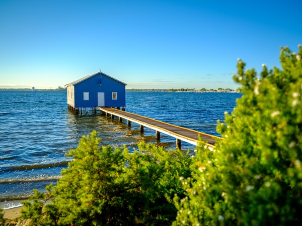 Swan River landmark the Crawley Edge Boatshed in Perth