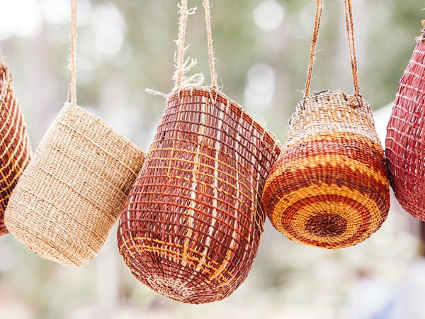 Fibre art by Yolngu women master-weavers