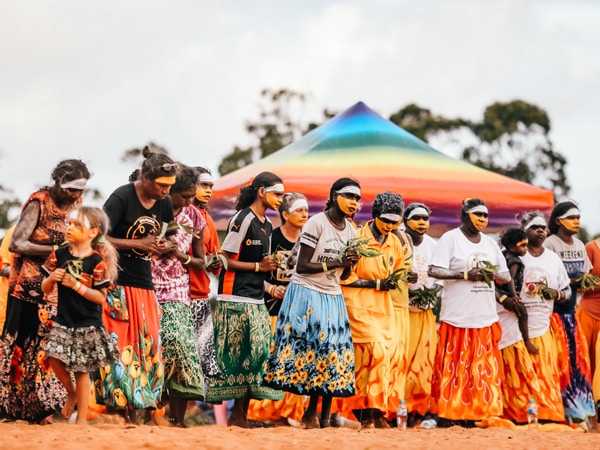 Gumatj women dancing at Garma