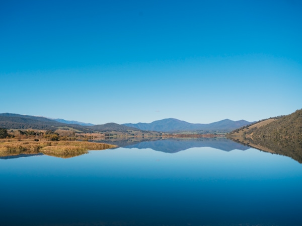 a scenic view of the Khancoban Pondage