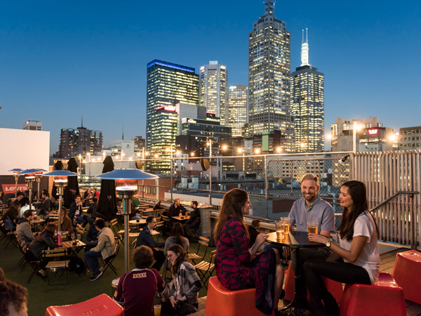 the Rooftop Bar at Curtin House