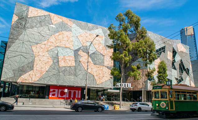the building exterior of The Australian Centre for the Moving Image (ACMI)