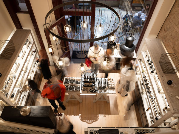 a top view of a boutique shop inside Block Arcade, Melbourne