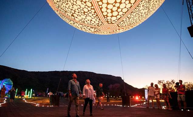 Couple at Parrtjima, NT