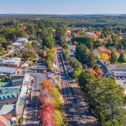 the town of Bundanoon, Southern Highlands from above