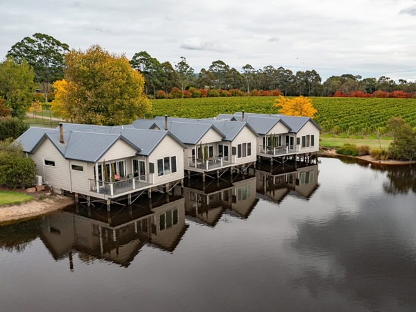 an aerial view of the Lakeside Villas at Crittenden Estate