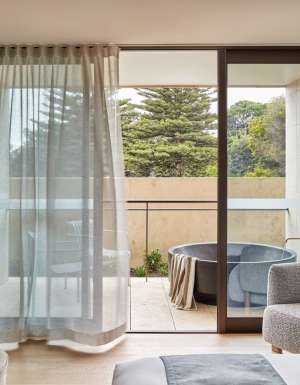 the interior of an outdoor bath