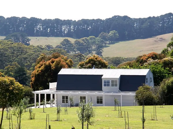 the farmhouse among the vines at The Red Hill Barn, Mornington Peninsula