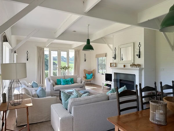 a look inside the farmhouse at The Red Hill Barn, Mornington Peninsula