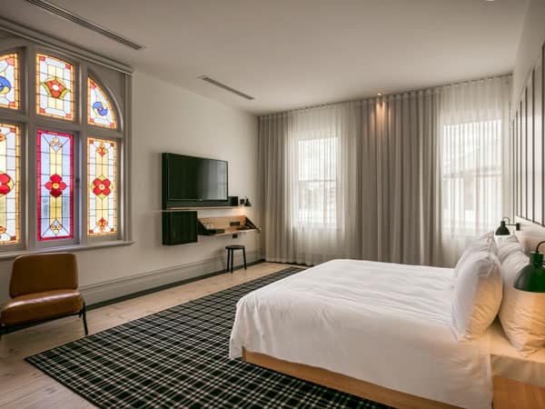 Inside the rooms at Farmers’ Home Hotel, Northam.